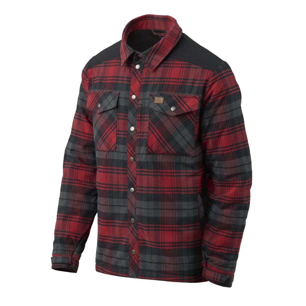 Winter Warden Shirt - Slate Crimson Plaid — Helikon-Tex