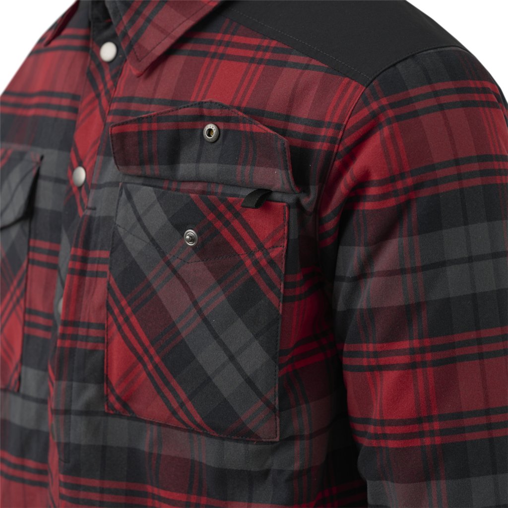 Winter Warden Shirt - Slate Crimson Plaid — Helikon-Tex