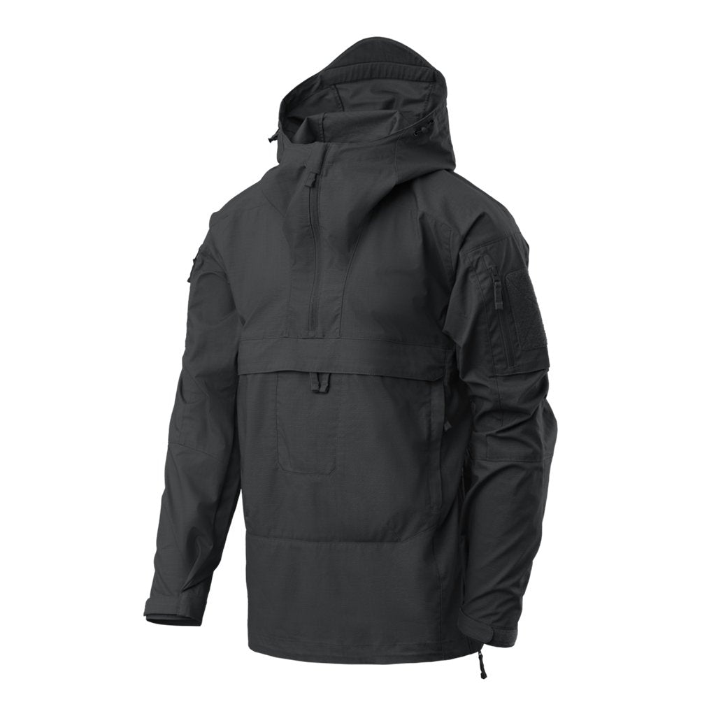 Tracer Anorak Jacket - Polycotton Stretch Ripstop - Black — Helikon-Tex