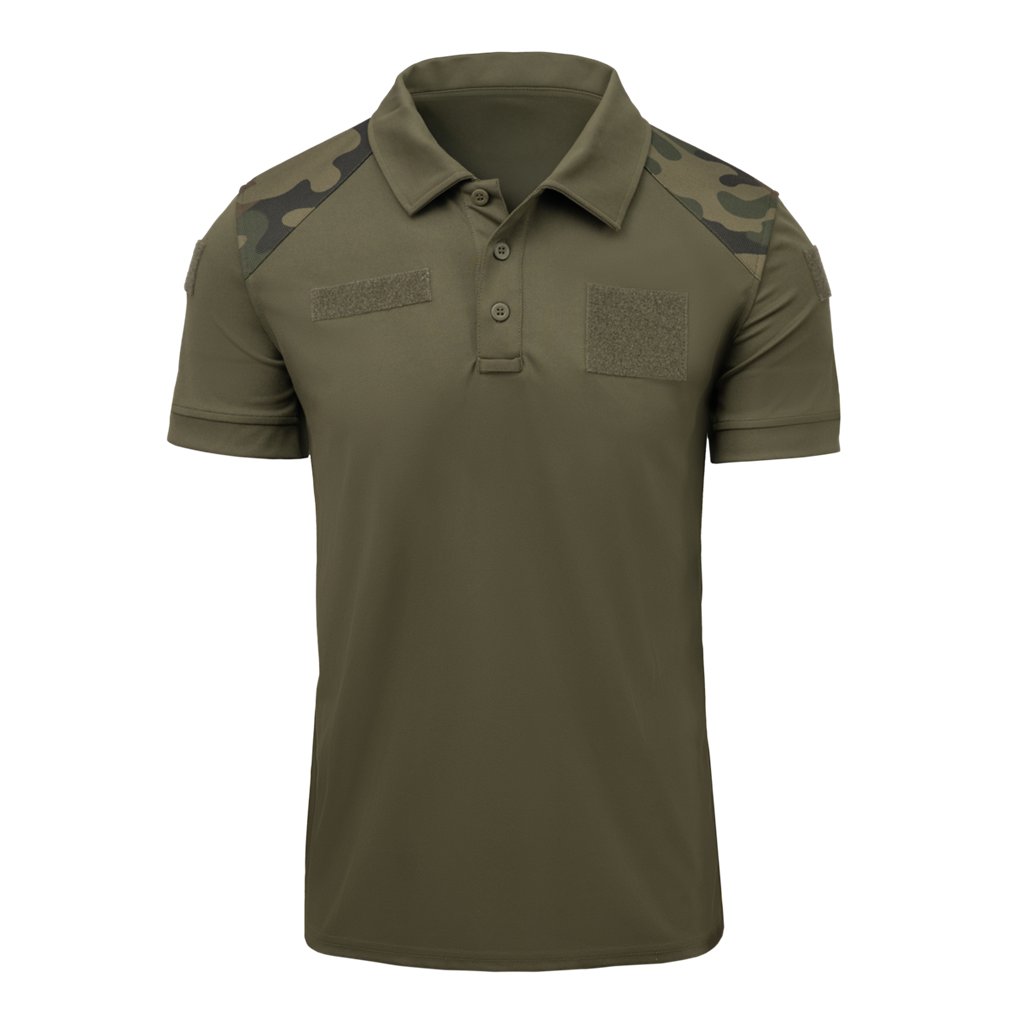 Military Polo Shirt - TopCool® Lite - Olive Green/PL Woodland — Helikon-Tex