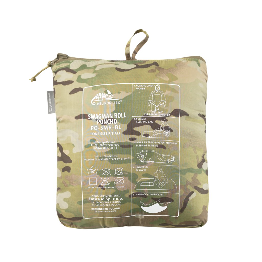 SWAGMAN ROLL Poncho - Multicam® Black — Helikon-Tex