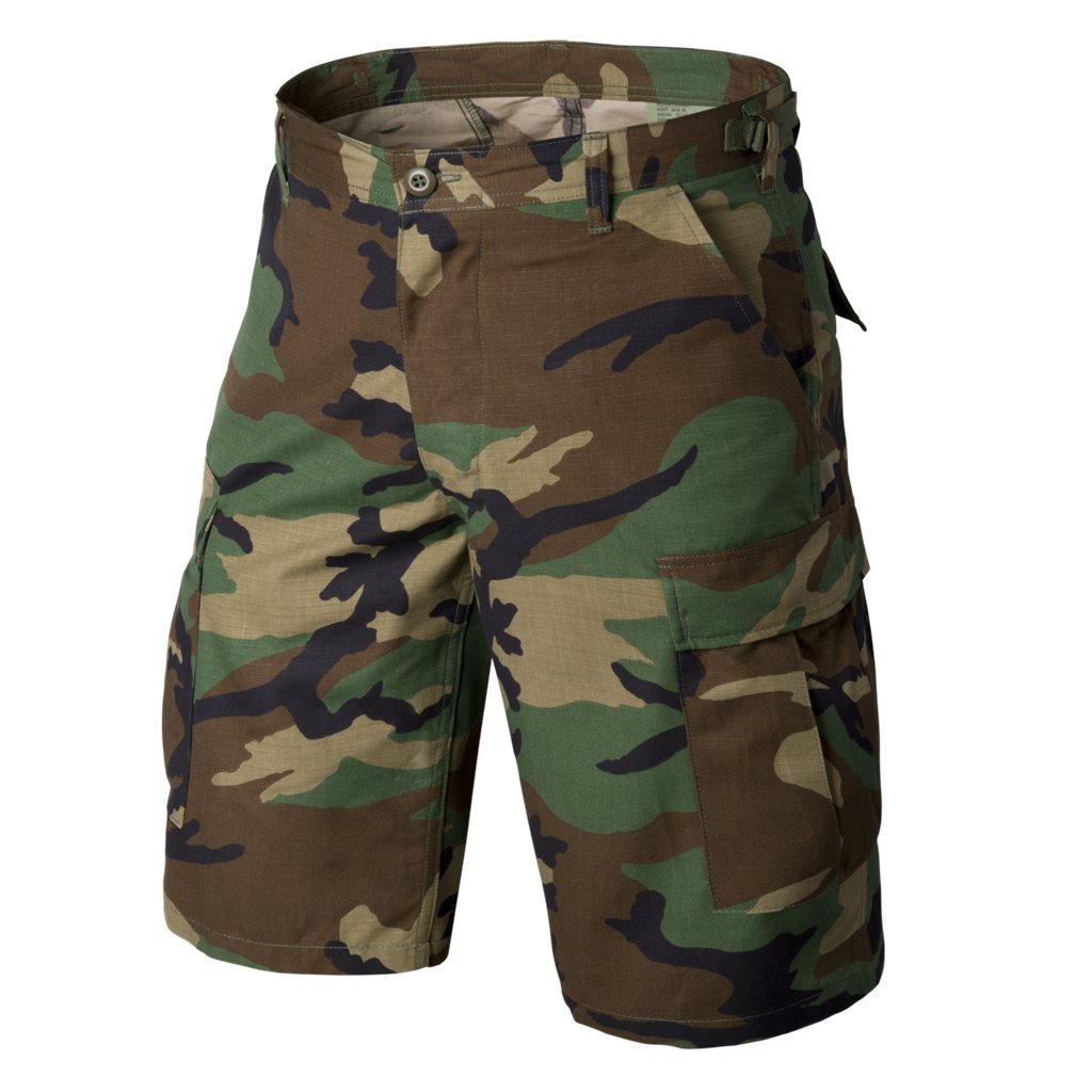 BDU Shorts - PolyCotton Ripstop - US Woodland — Helikon-Tex