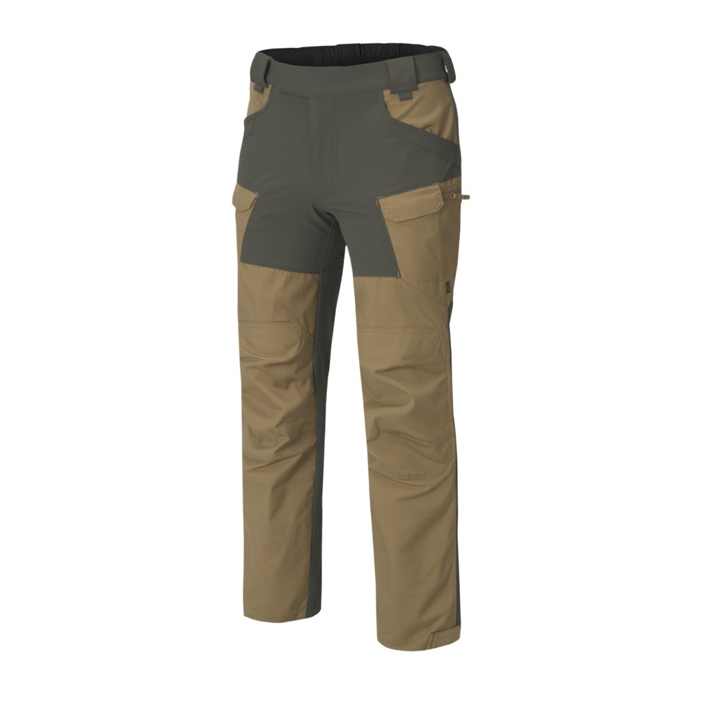 HYBRID OUTBACK PANTS® - DuraCanvas® - Coyote / Taiga Green A — Helikon-Tex