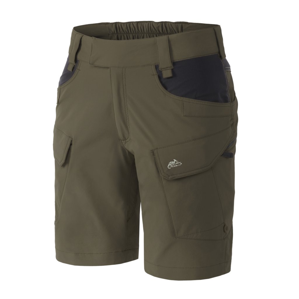 Women's OTP 8'5" Shorts - Taiga Green / Black — Helikon-Tex
