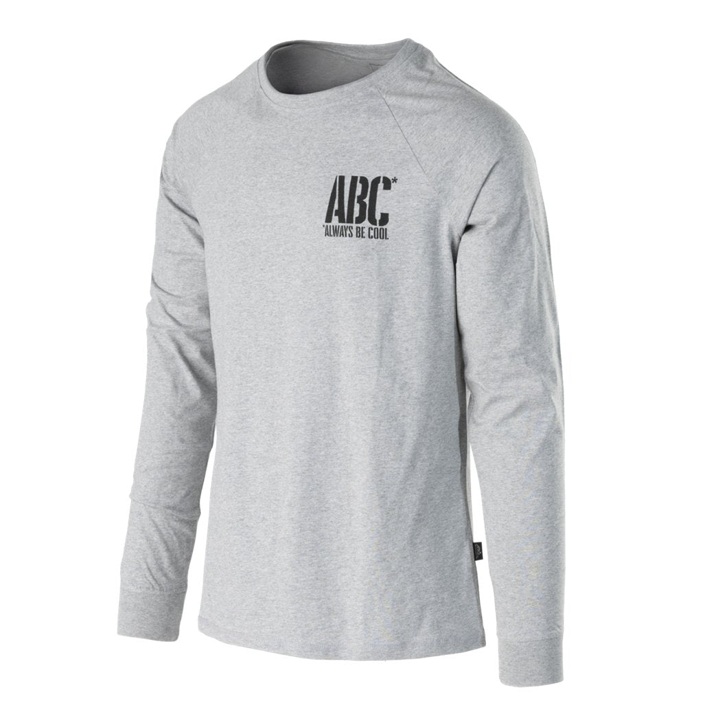 T-shirt Long Sleeve (ABC Always Be Cool) - Mid Grey Melange — Helikon-Tex