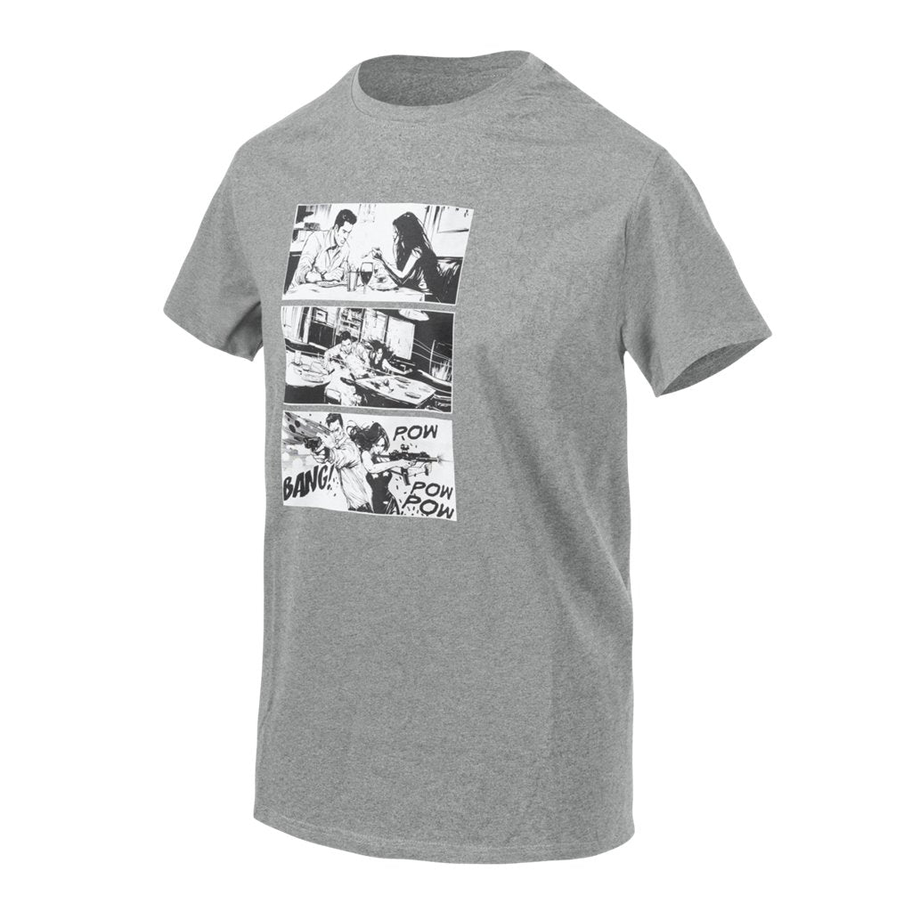 T-shirt (Combat Date) - Mid Grey Melange — Helikon-Tex