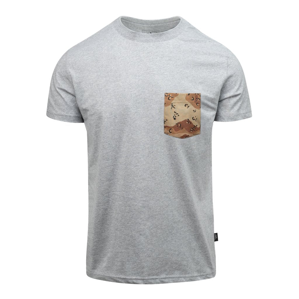 T-shirt (6 Color Desert Pocket) - Mid Grey Melange — Helikon-Tex