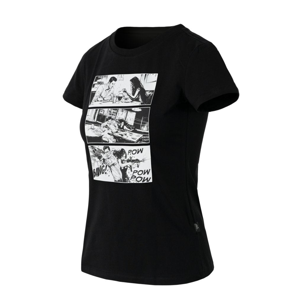 Women's T-shirt Slim (Combat date) - Black — Helikon-Tex