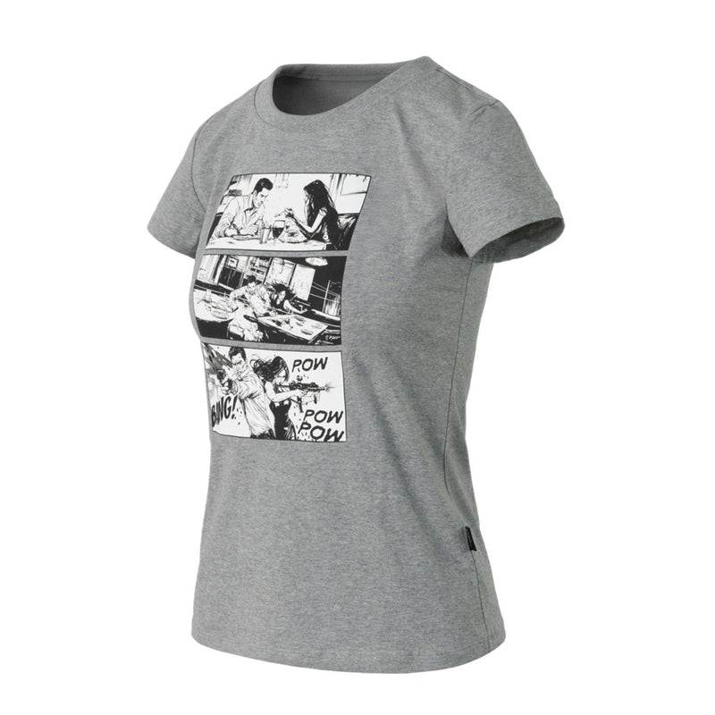 Women's T-shirt Slim (Combat date) - Mid Grey Melange
