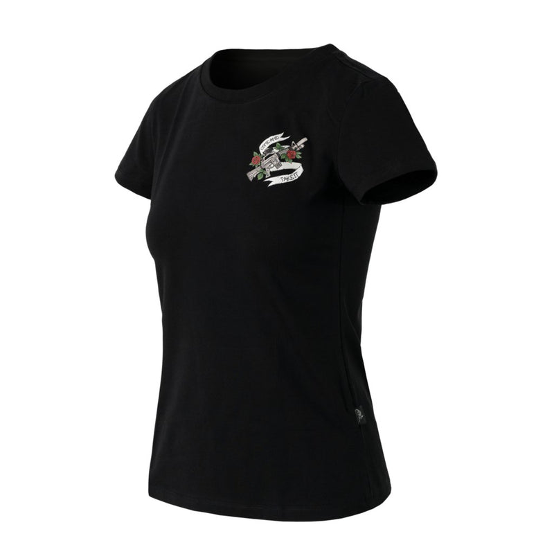 Women's T-shirt Slim (Come and take it) - Black