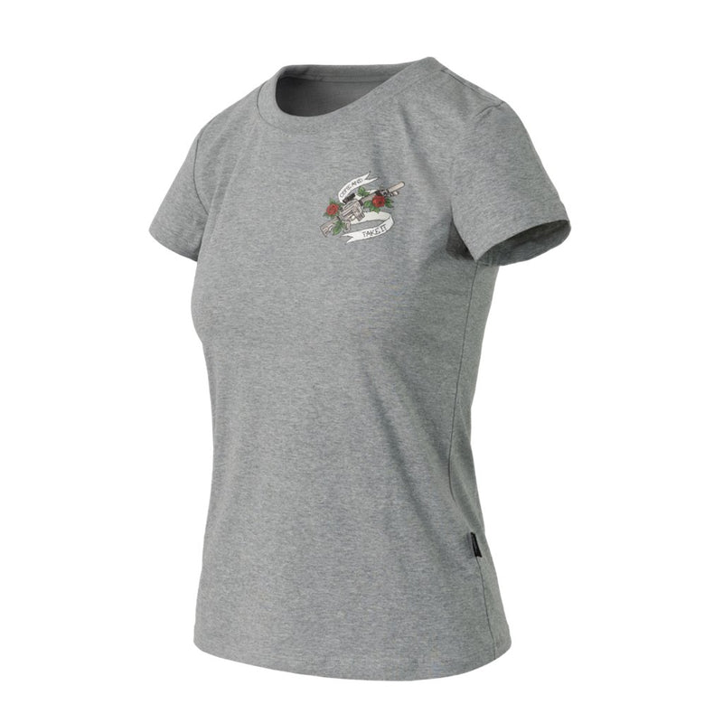 Women's T-shirt Slim (Come and take it) - Mid Grey Melange