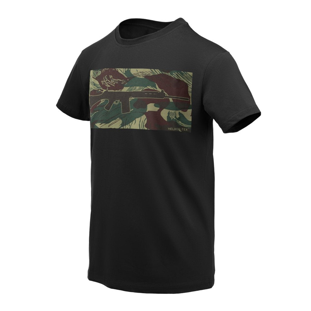 T-Shirt FN FAL - Black/Rhodesian Camo — Helikon-Tex
