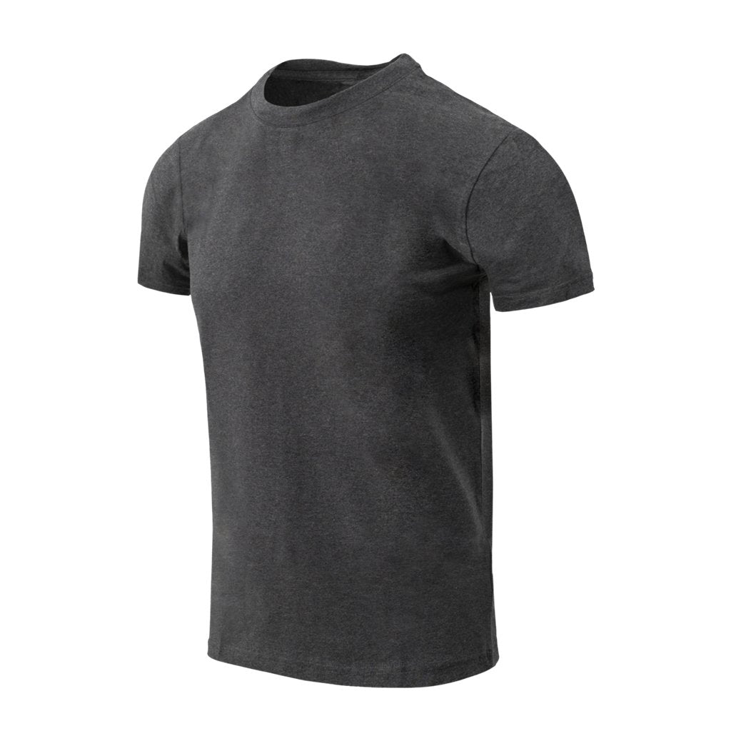 Organic Cotton T-Shirt SLIM - Melange Black-Grey — Helikon-Tex