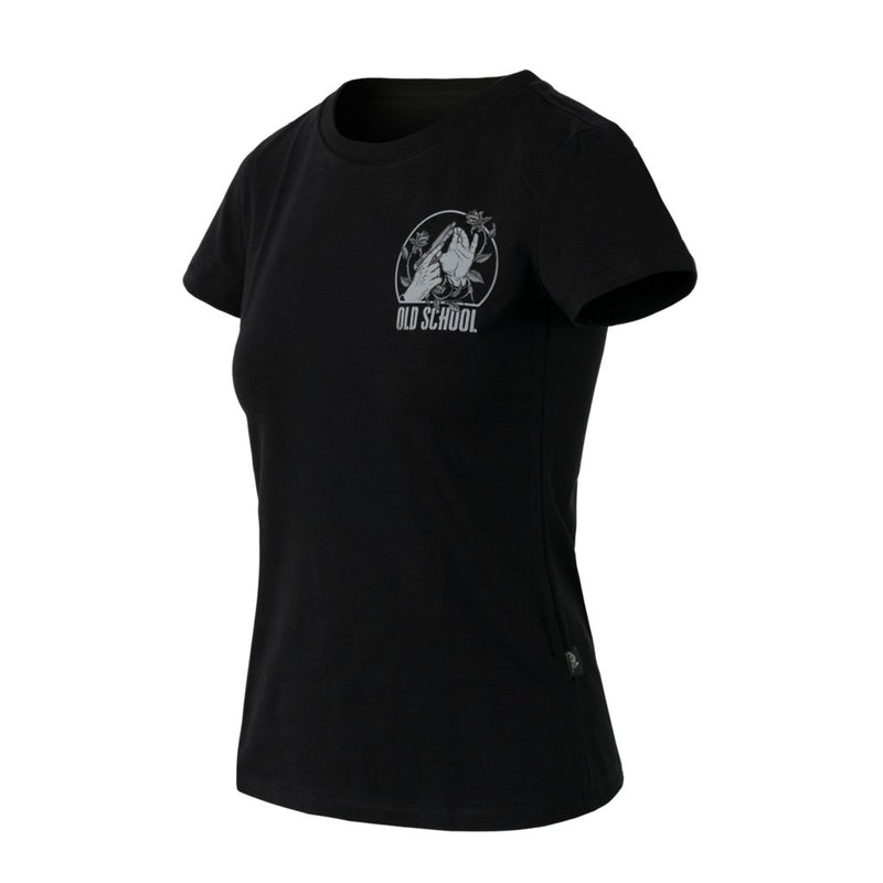 Women's T-shirt Slim (Old school) - Black