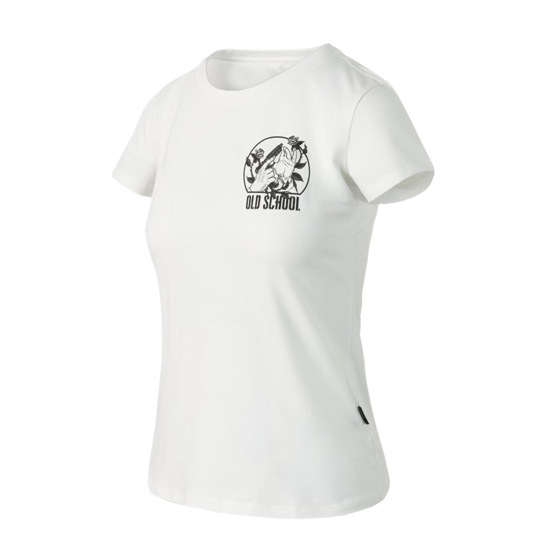 Women's T-shirt Slim (Old school) - White
