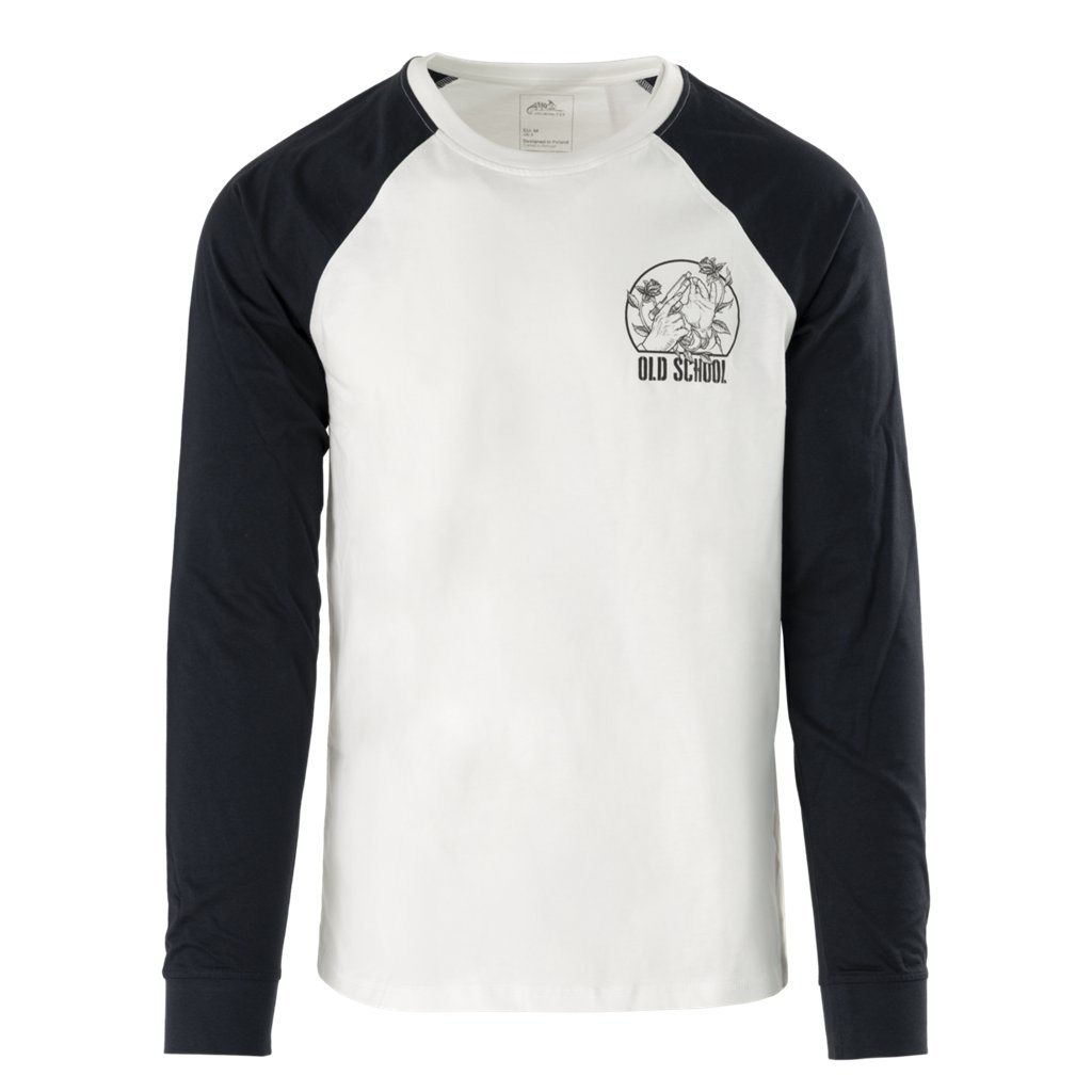 T-shirt Long Sleeve (Old School) - White — Helikon-Tex