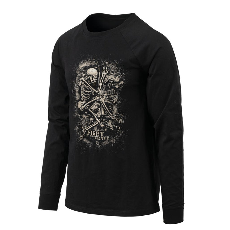 T-shirt Long Sleeve (Fight to the grave) - Black