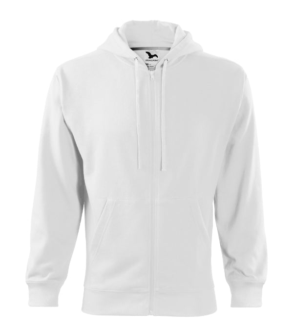 Trendy Zipper 410 Mikina pánska — biela