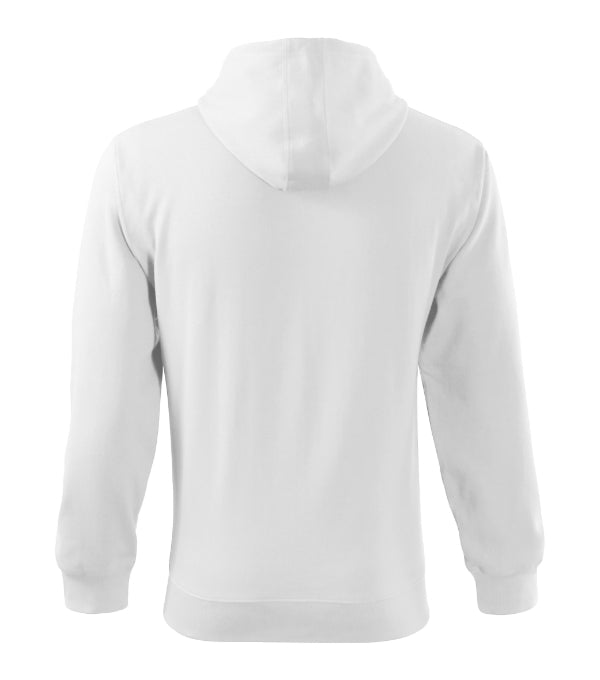 Trendy Zipper 410 Mikina pánska — biela