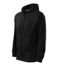 Trendy Zipper 410 Mikina pánska — čierna