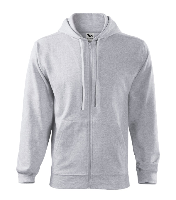 Trendy Zipper 410 Mikina pánska — svetlosivý melír