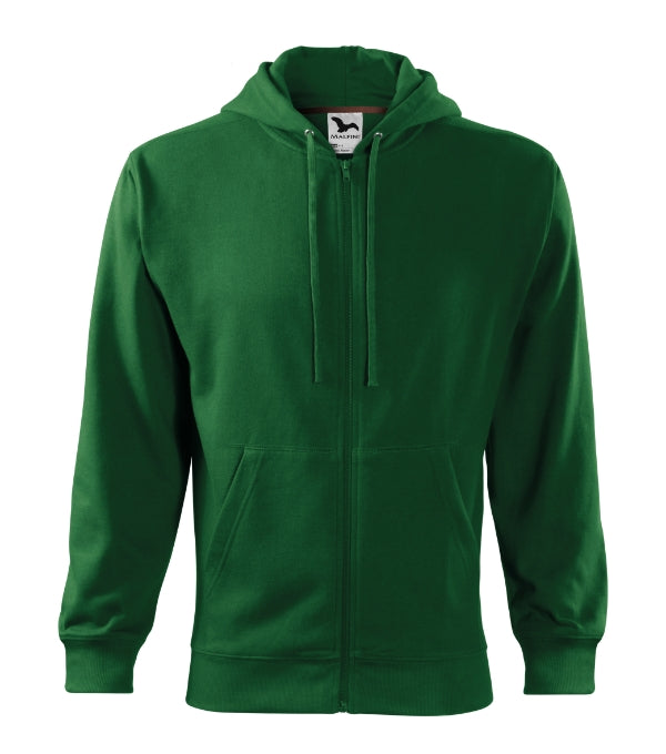 Trendy Zipper 410 Mikina pánska — fľaškovozelená