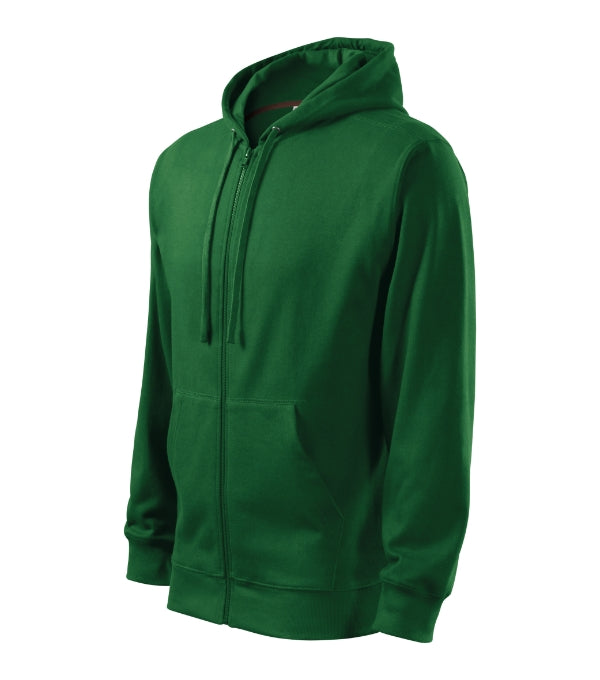 Trendy Zipper 410 Mikina pánska — fľaškovozelená