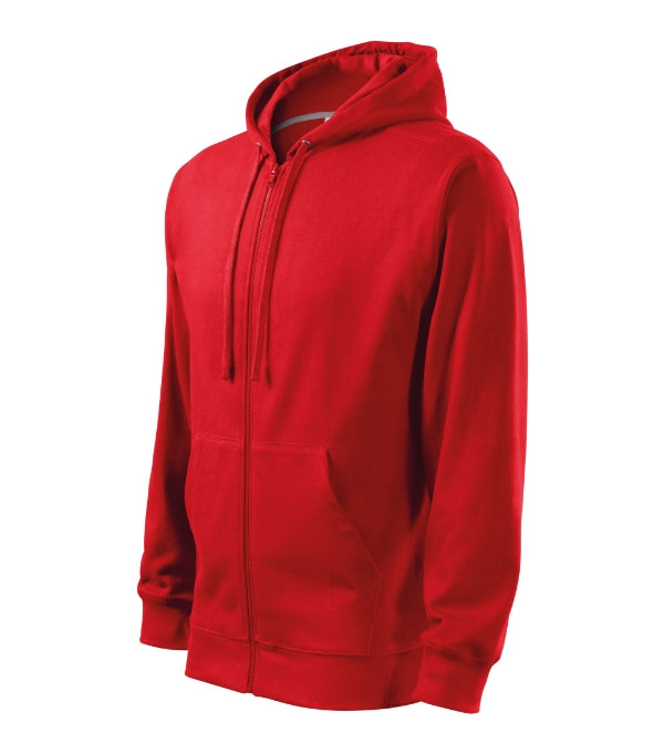 Trendy Zipper 410 Mikina pánska — červená