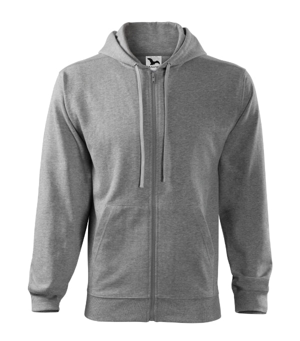 Trendy Zipper 410 Mikina pánska — tmavosivý melír