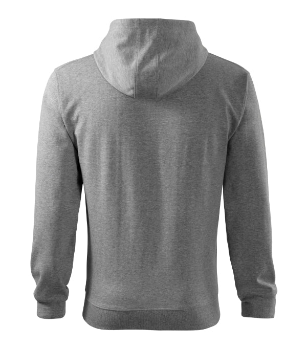 Trendy Zipper 410 Mikina pánska — tmavosivý melír
