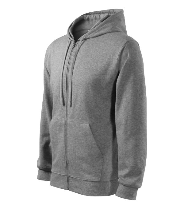 Trendy Zipper 410 Mikina pánska — tmavosivý melír