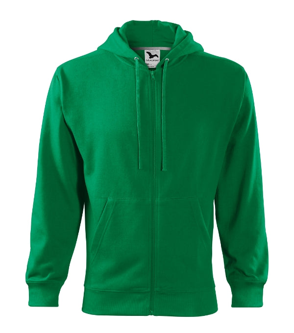 Trendy Zipper 410 Mikina pánska — trávová zelená