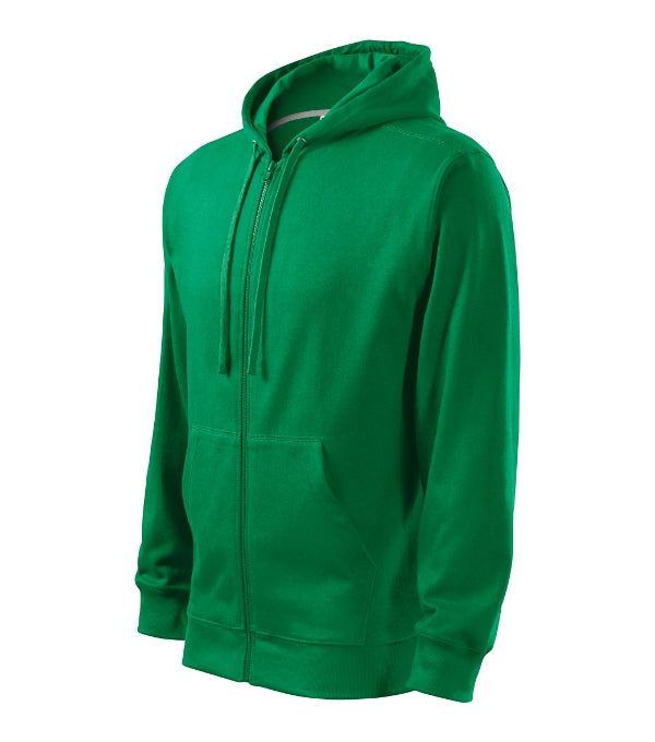 Trendy Zipper 410 Mikina pánska — trávová zelená