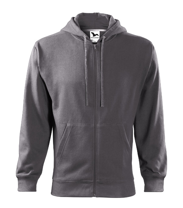 Trendy Zipper 410 Mikina pánska — oceľovo sivá