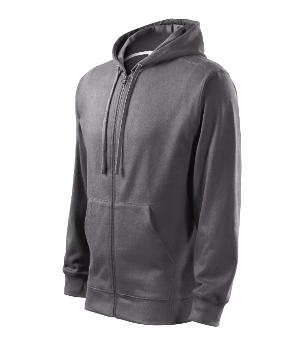 Trendy Zipper 410 Mikina pánska — oceľovo sivá
