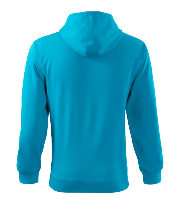 Trendy Zipper 410 Mikina pánska — tyrkysová