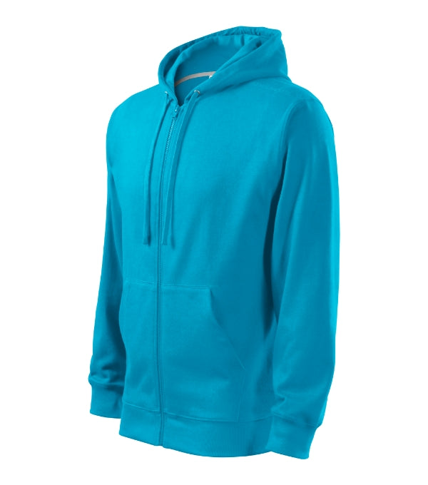 Trendy Zipper 410 Mikina pánska — tyrkysová