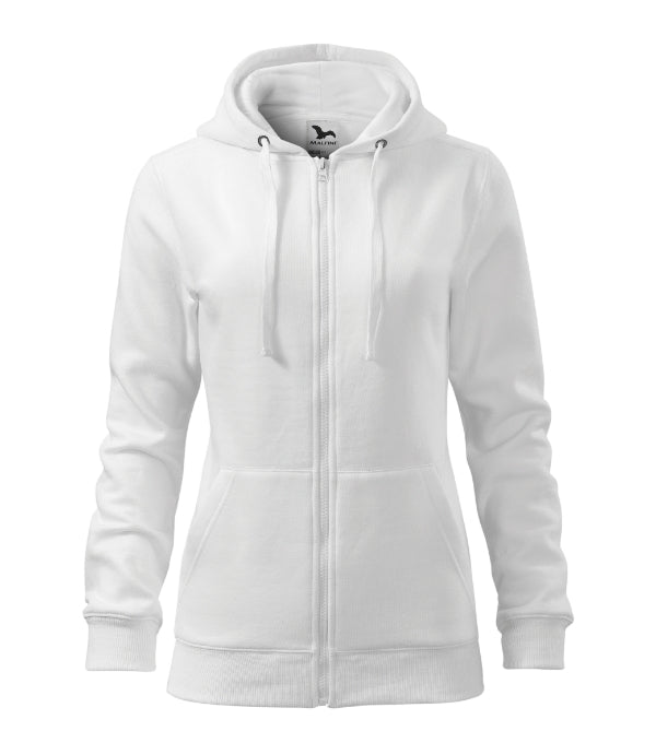 Trendy Zipper 411 Mikina dámska — biela