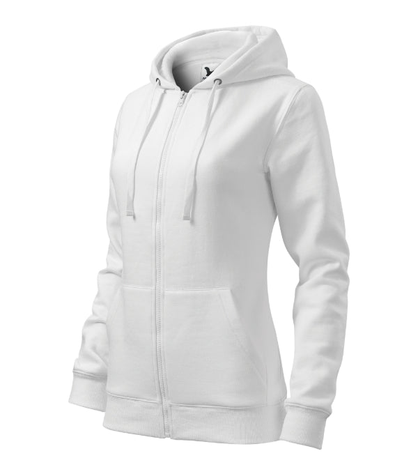 Trendy Zipper 411 Mikina dámska — biela