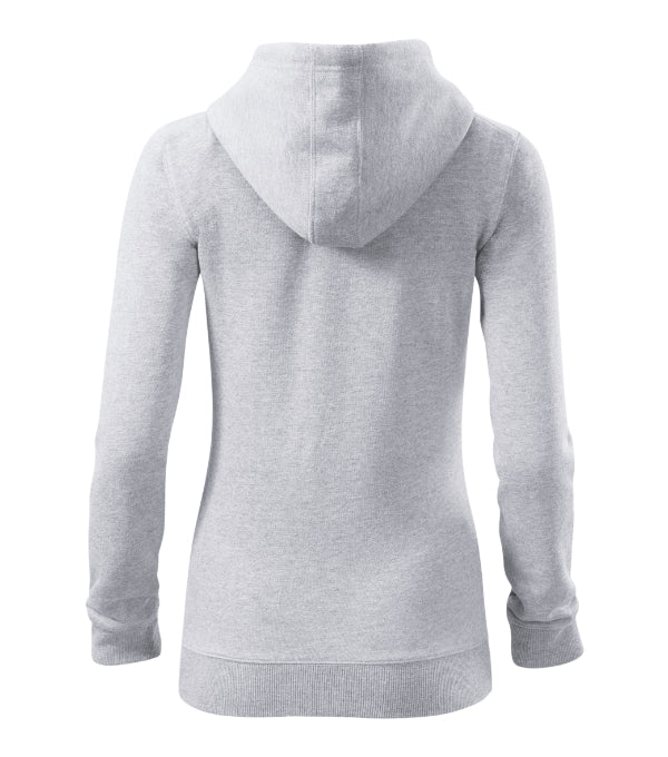 Trendy Zipper 411 Mikina dámska — svetlosivý melír