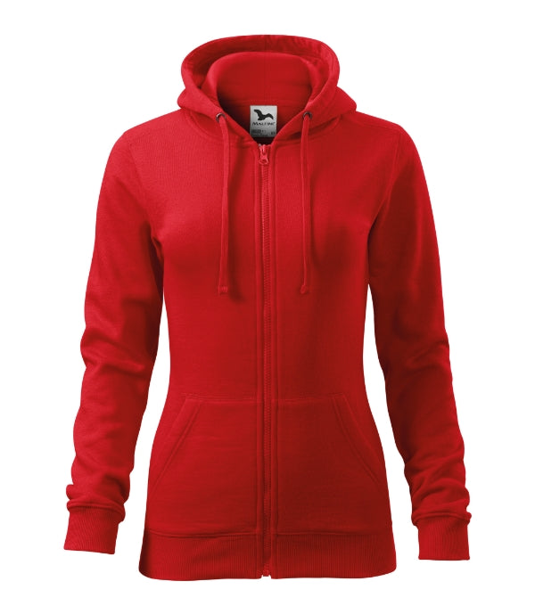 Trendy Zipper 411 Mikina dámska — červená