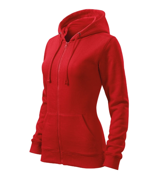 Trendy Zipper 411 Mikina dámska — červená