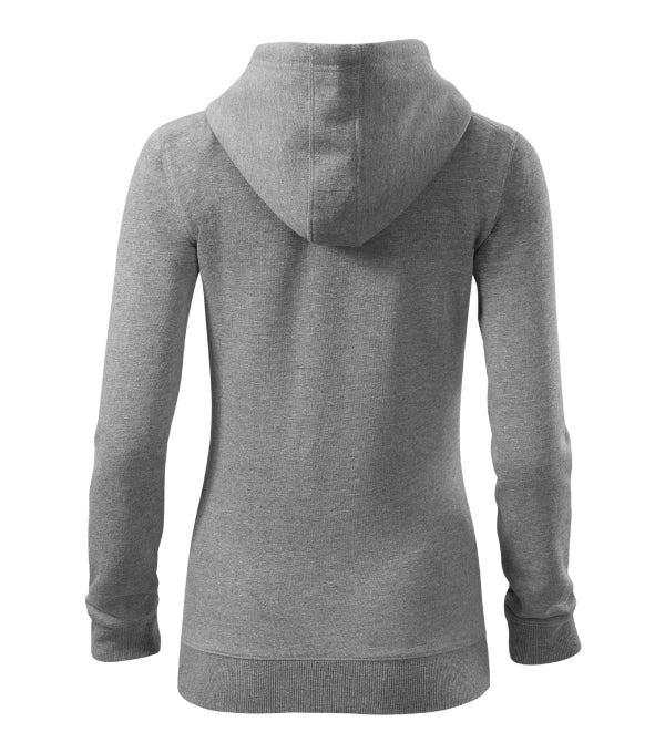 Trendy Zipper 411 Mikina dámska — tmavosivý melír