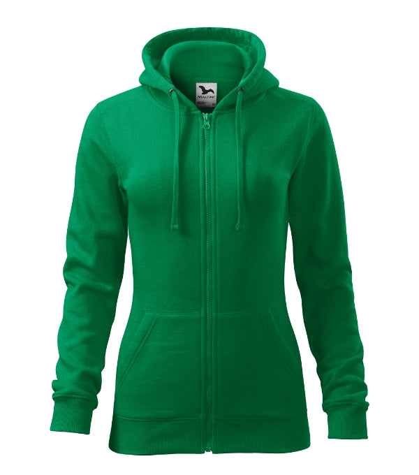 Trendy Zipper 411 Mikina dámska — trávová zelená