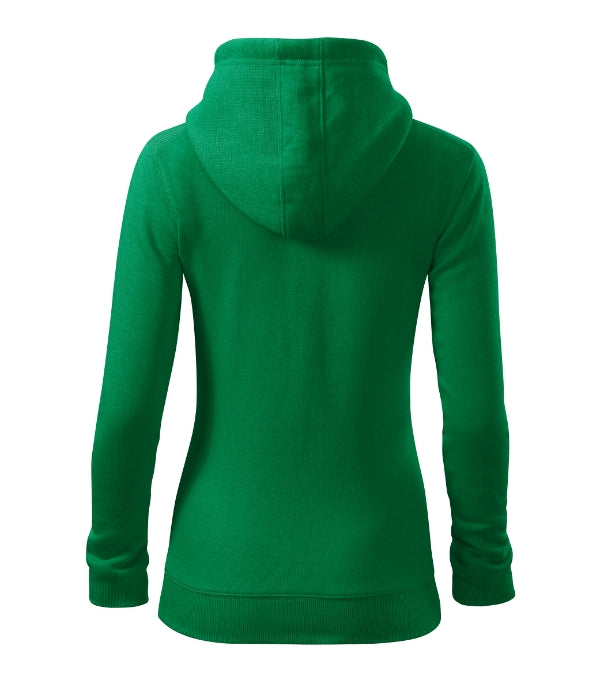 Trendy Zipper 411 Mikina dámska — trávová zelená