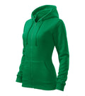 Trendy Zipper 411 Mikina dámska — trávová zelená