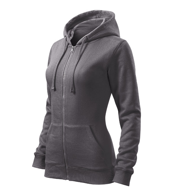 Trendy Zipper 411 Mikina dámska — oceľovo sivá