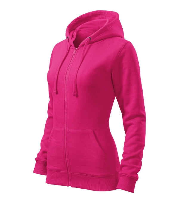 Trendy Zipper 411 Mikina dámska — purpurová