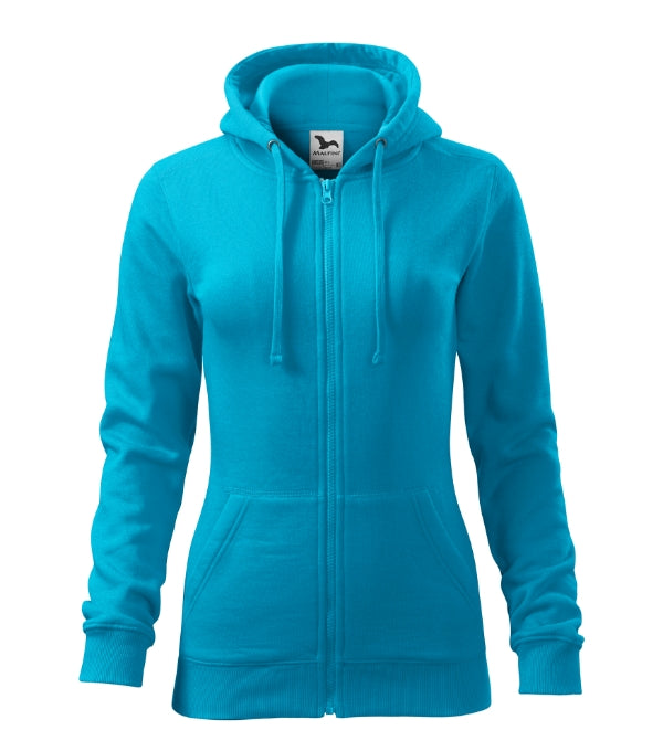 Trendy Zipper 411 Mikina dámska — tyrkysová
