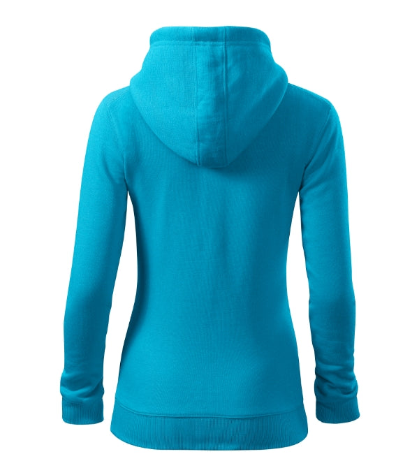 Trendy Zipper 411 Mikina dámska — tyrkysová